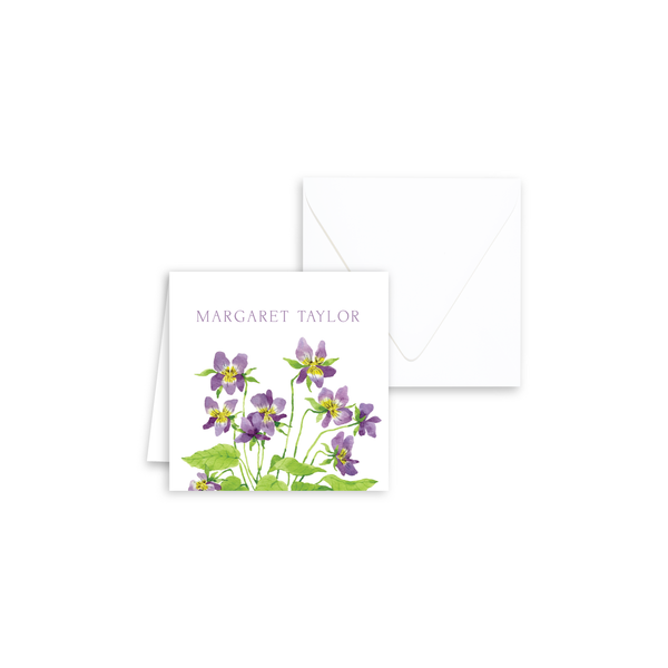 Violets Enclosure Cards | Botanical Bouquets