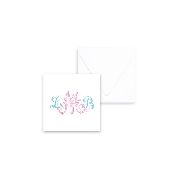 Enclosure Cards | Hand Painted Monogram Stationery
