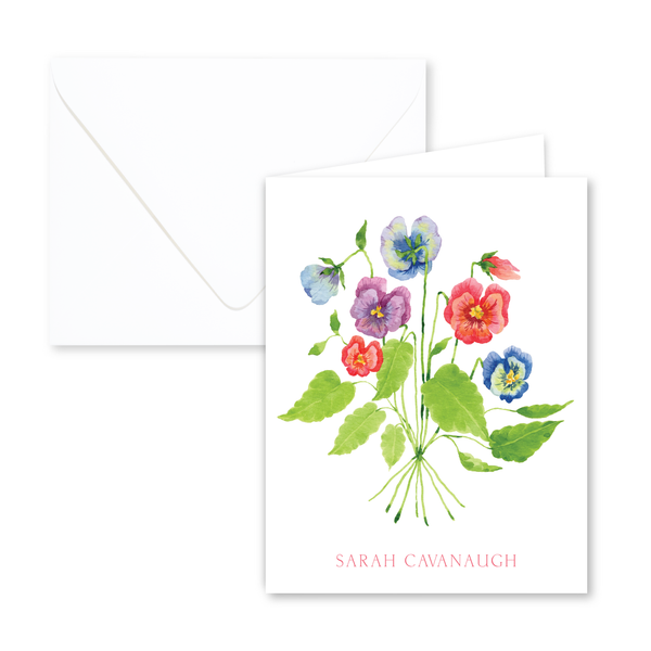 Pansies Notecards | Botanical Bouquets