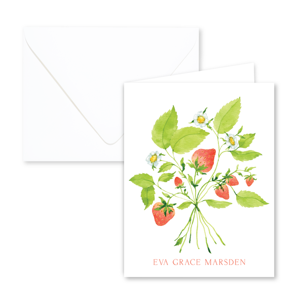 Strawberries Notecards | Botanical Bouquets