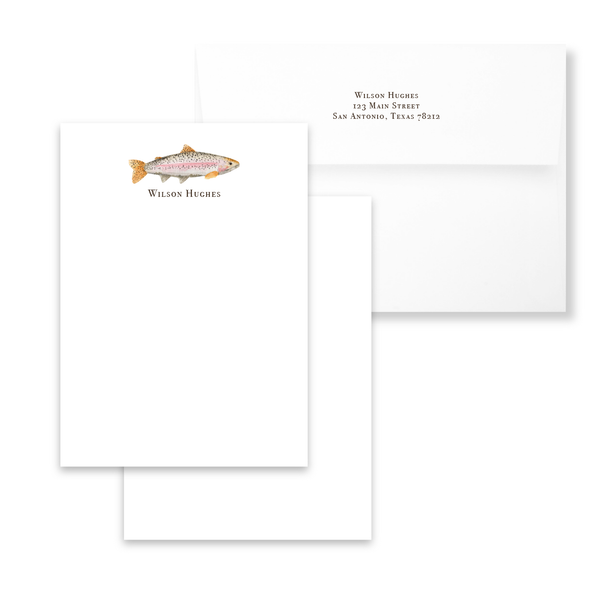 Rainbow Trout Notecards | Men's Stationery