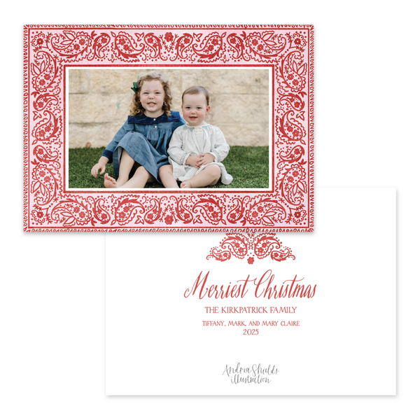 Bandana Red Horizontal | Holiday Cards