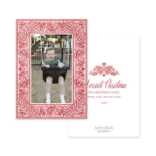Bandana Red Vertical | Holiday Cards
