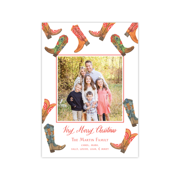 Holiday Boots Vertical | Holiday Photo Card
