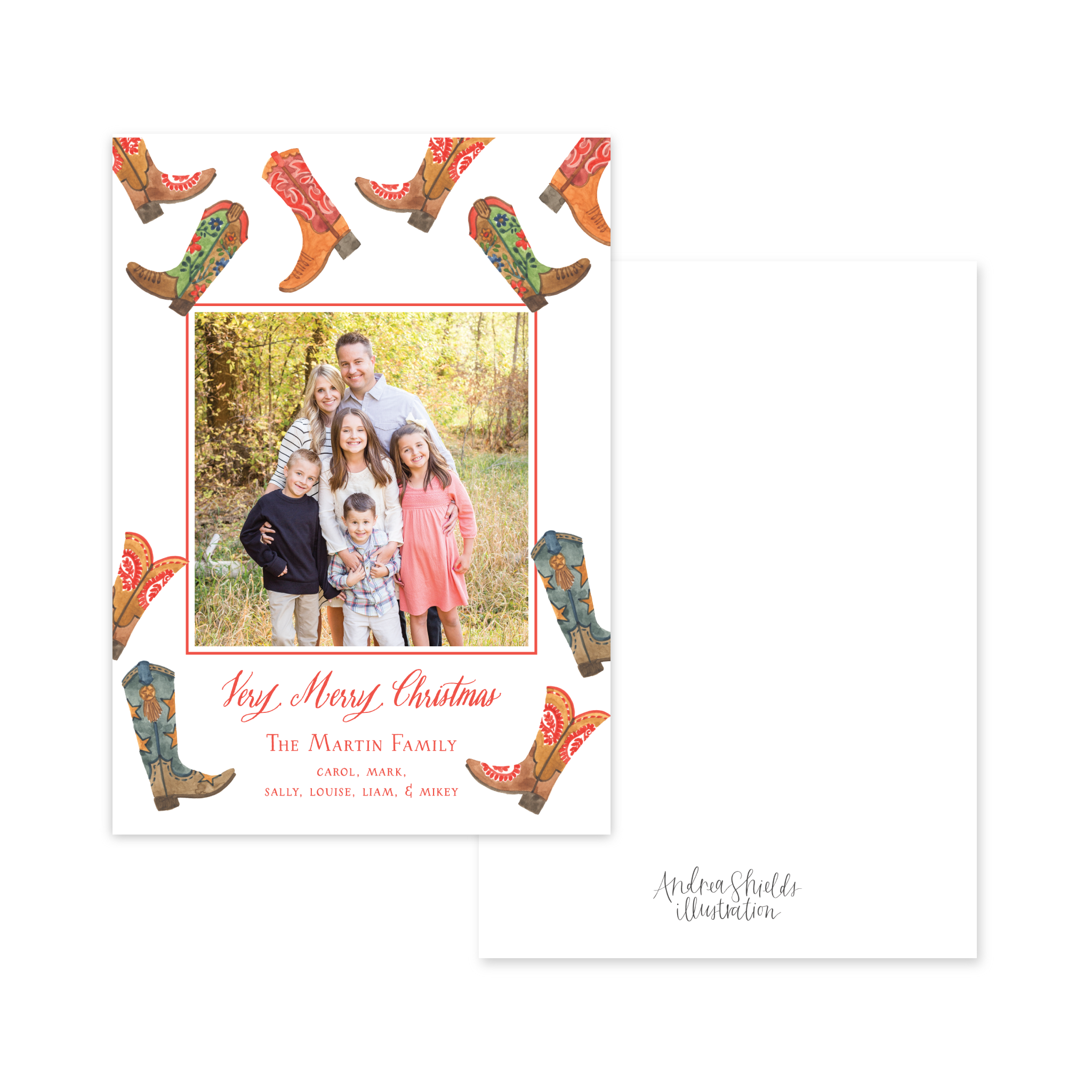 Holiday Boots Vertical | Holiday Photo Card