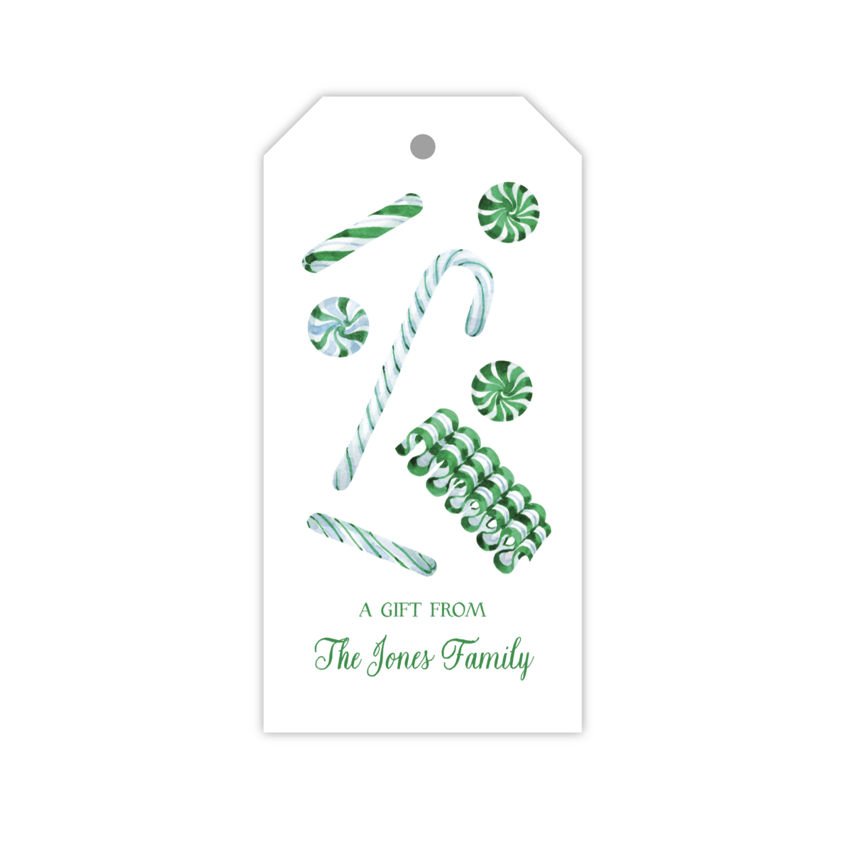 Candy Cane Lane Green | Gift Tags