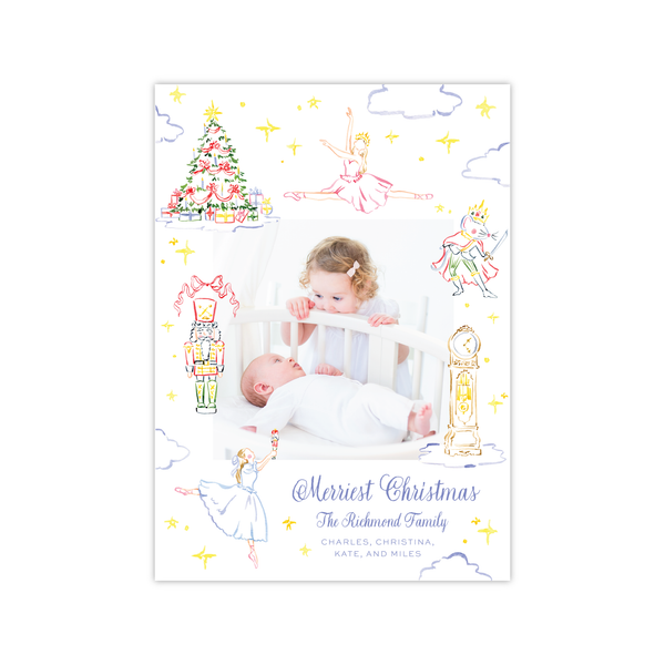 Nutcracker Dreams Colorful Vertical | Holiday Photo Card