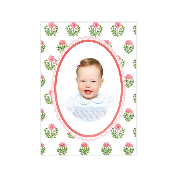 Playful Block Print Pink | Holiday Cards