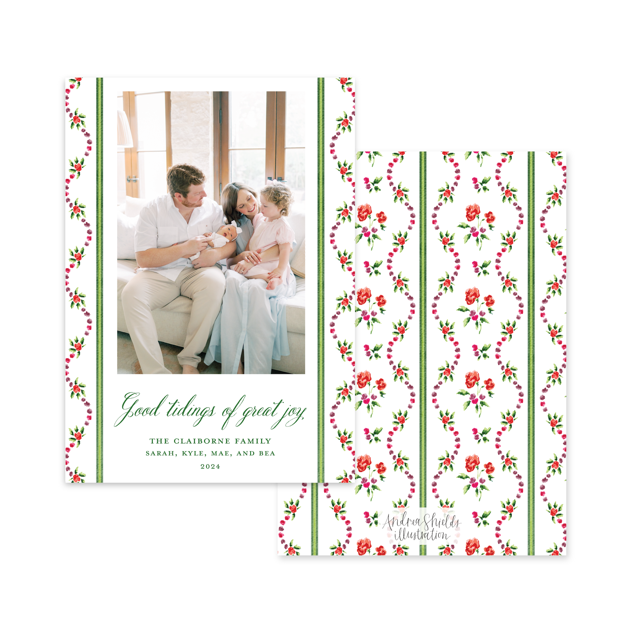 Rose Garden Pattern | Holiday Cards