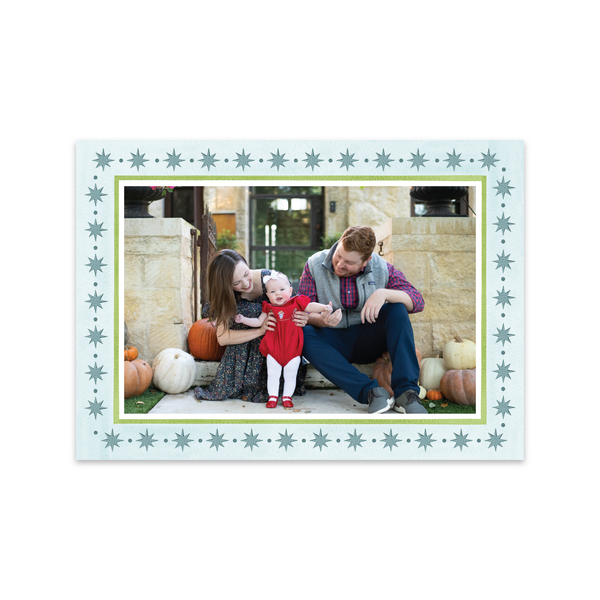 Stars and Stripes Border Blue | Holiday Cards