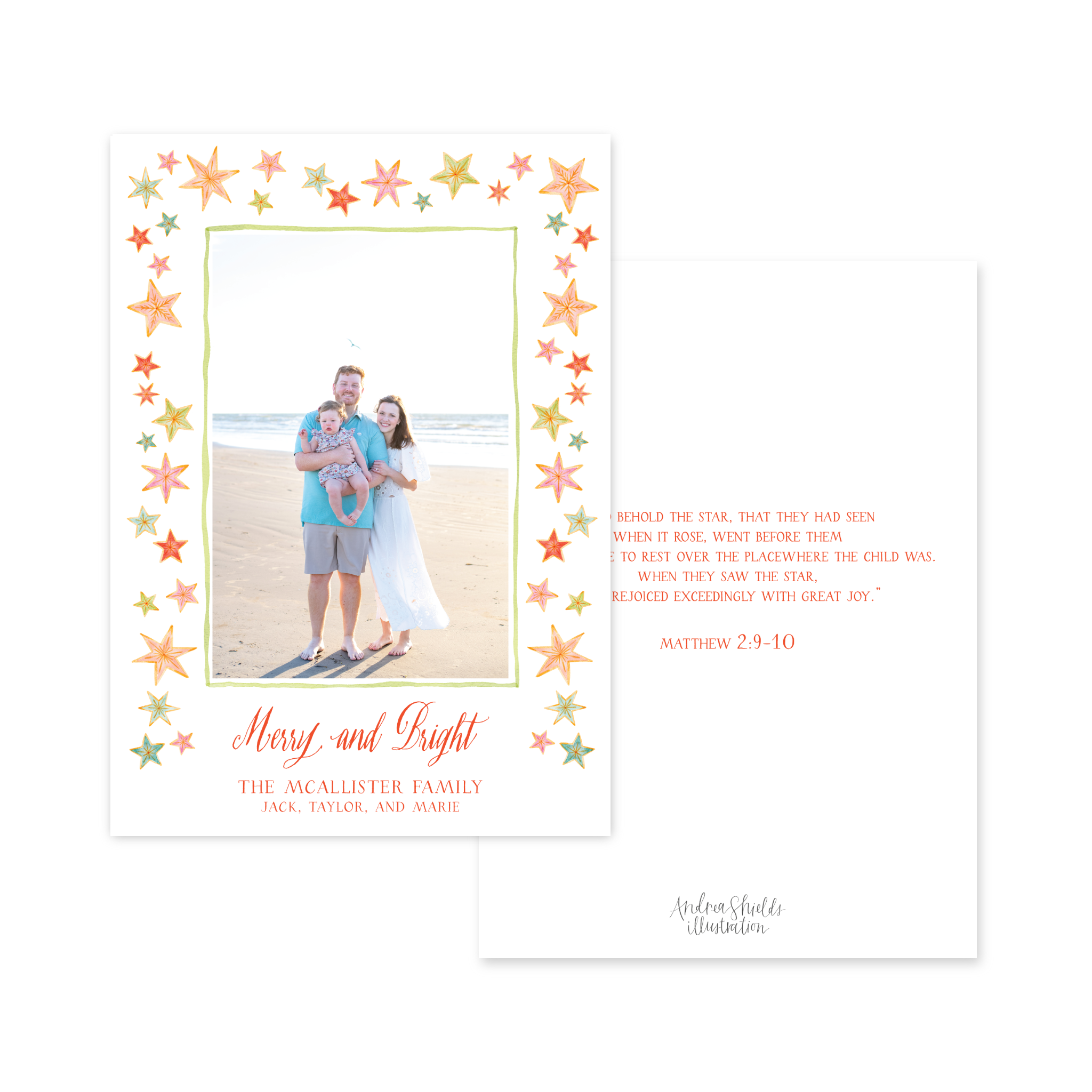 Vintage Stars Border | Holiday Cards
