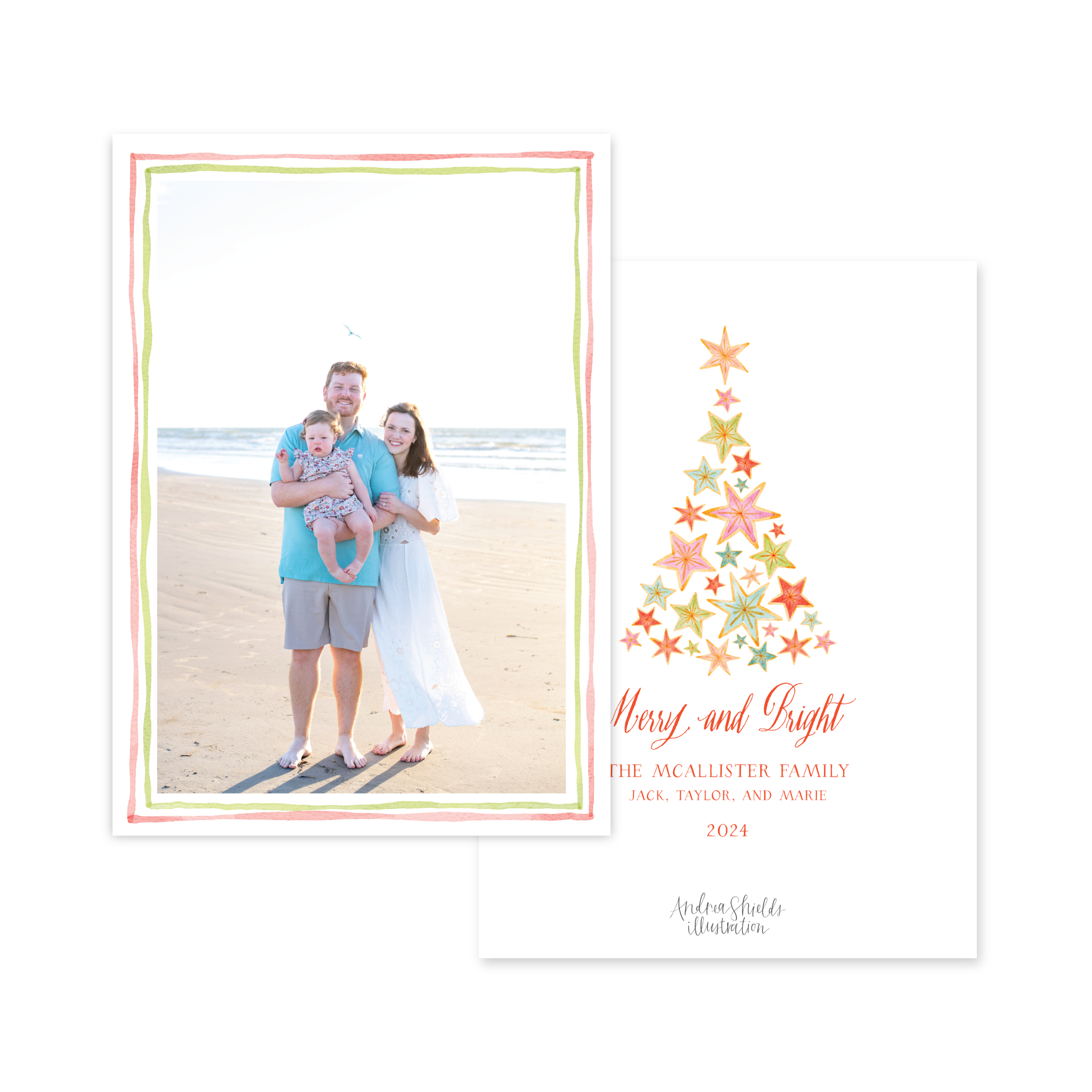 Vintage Stars Tree | Holiday Cards
