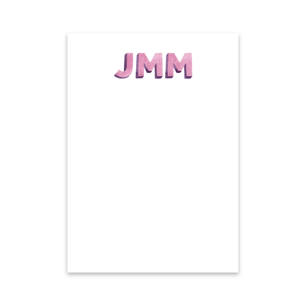 Notepads | Hand Painted Monogram Stationery