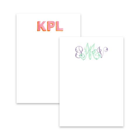 Notepads | Hand Painted Monogram Stationery