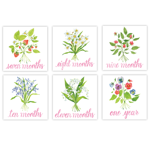 Milestone Cards | Botanical Bouquets