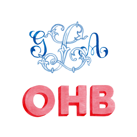 Monogram | Hand Painted Monogram Stationery
