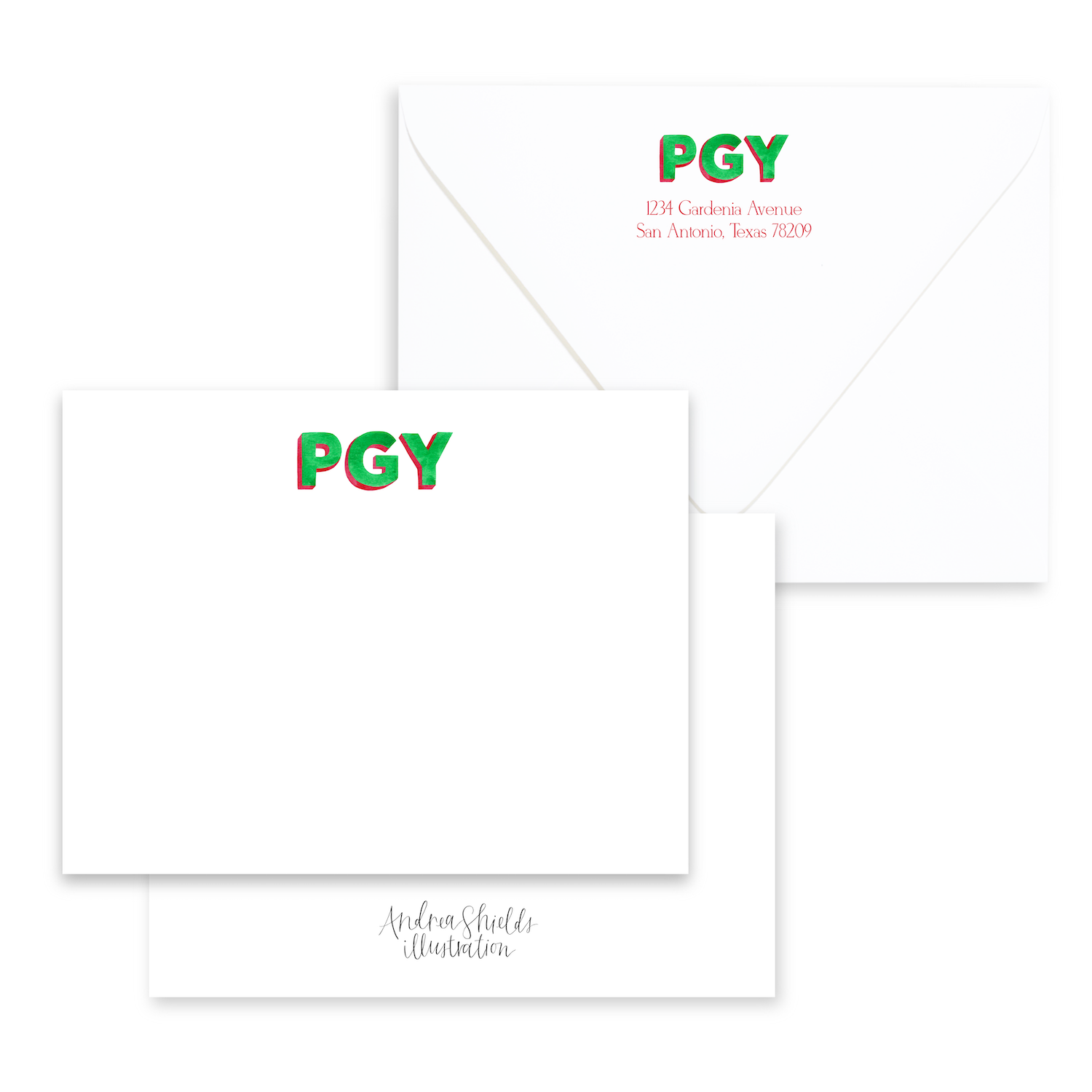 Notecards | Hand Painted Monogram Stationery