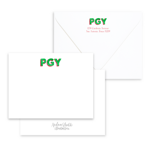 Notecards | Hand Painted Monogram Stationery