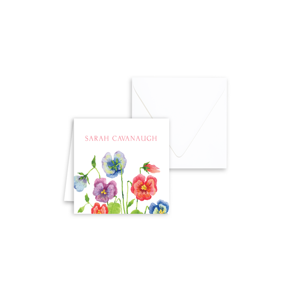Pansies Enclosure Cards | Botanical Bouquets