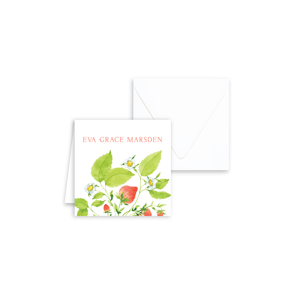 Strawberries Enclosure Cards | Botanical Bouquets