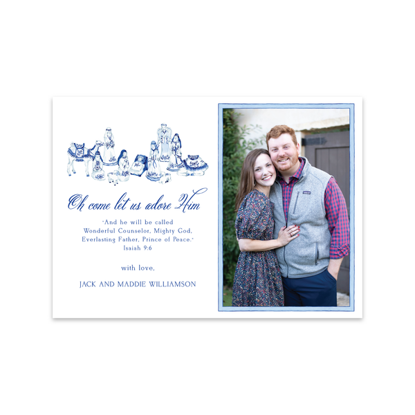 Chinoiserie Nativity Horizontal | Holiday Photo Card