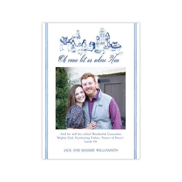 Chinoiserie Nativity Vertical | Holiday Photo Card