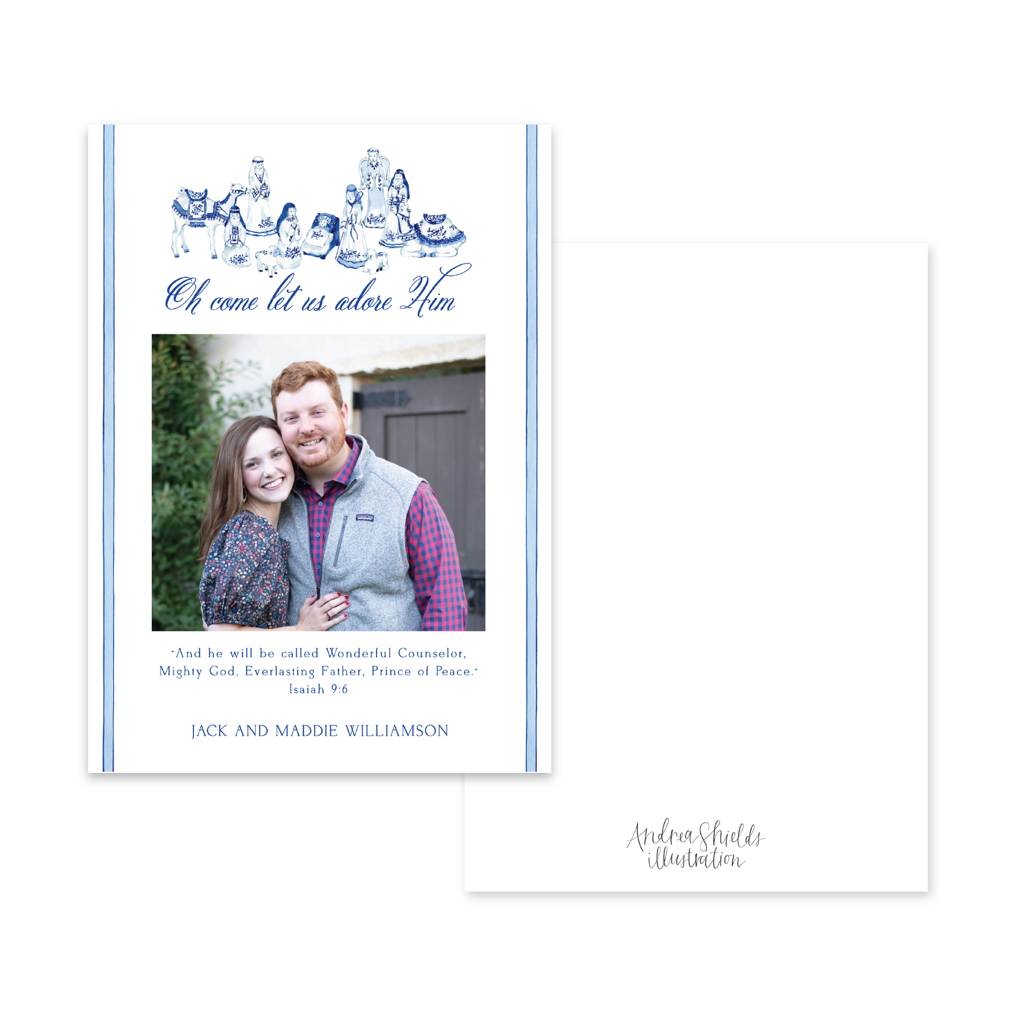 Chinoiserie Nativity Vertical | Holiday Photo Card
