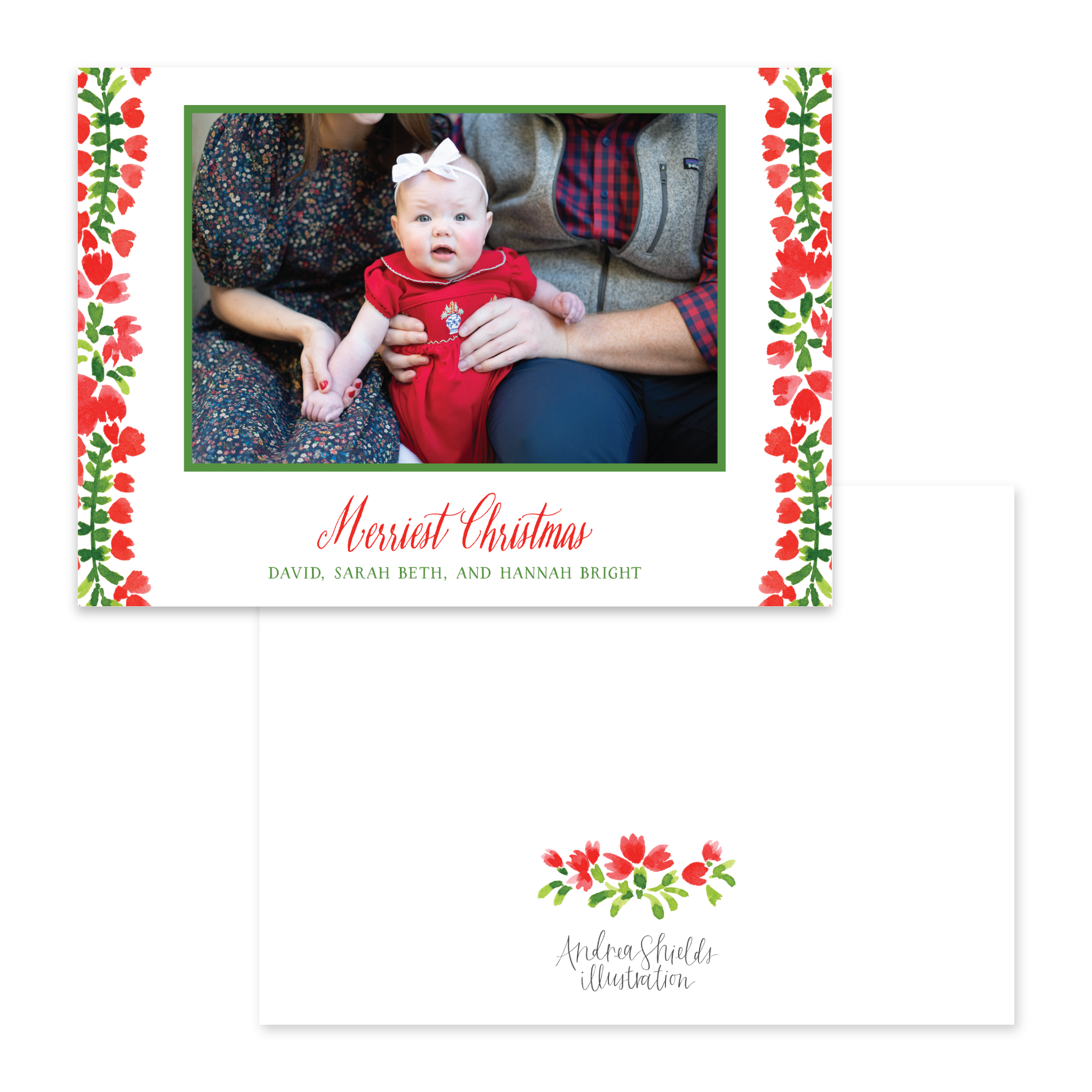 Flores Simple Horizontal | Holiday Photo Card