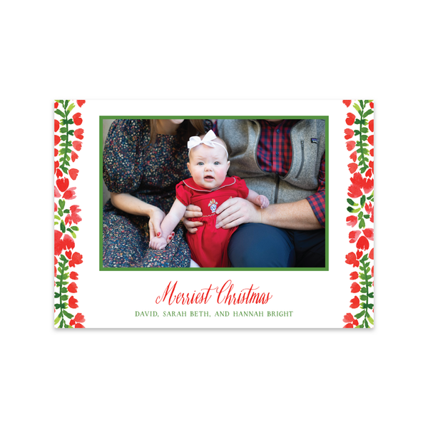 Flores Simple Horizontal | Holiday Photo Card