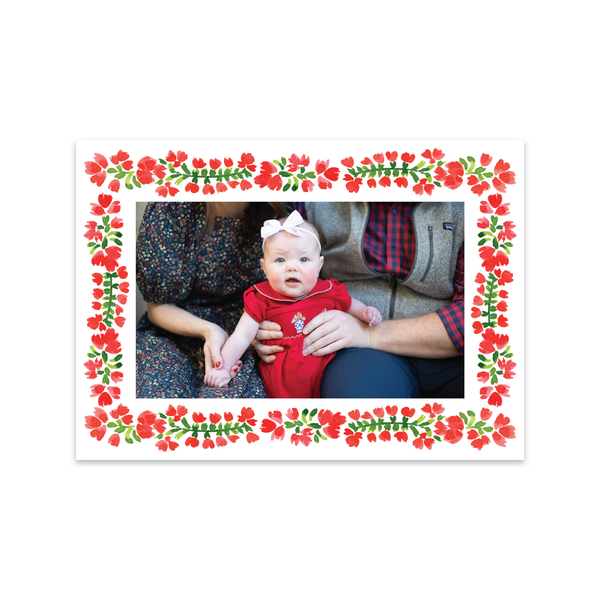 Flores Frame Horizontal | Holiday Photo Card