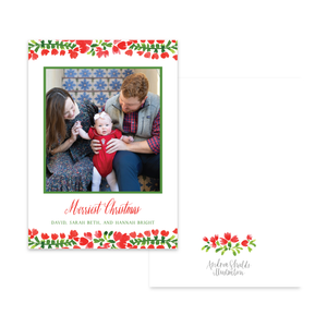 Flores Simple Vertical | Holiday Photo Card