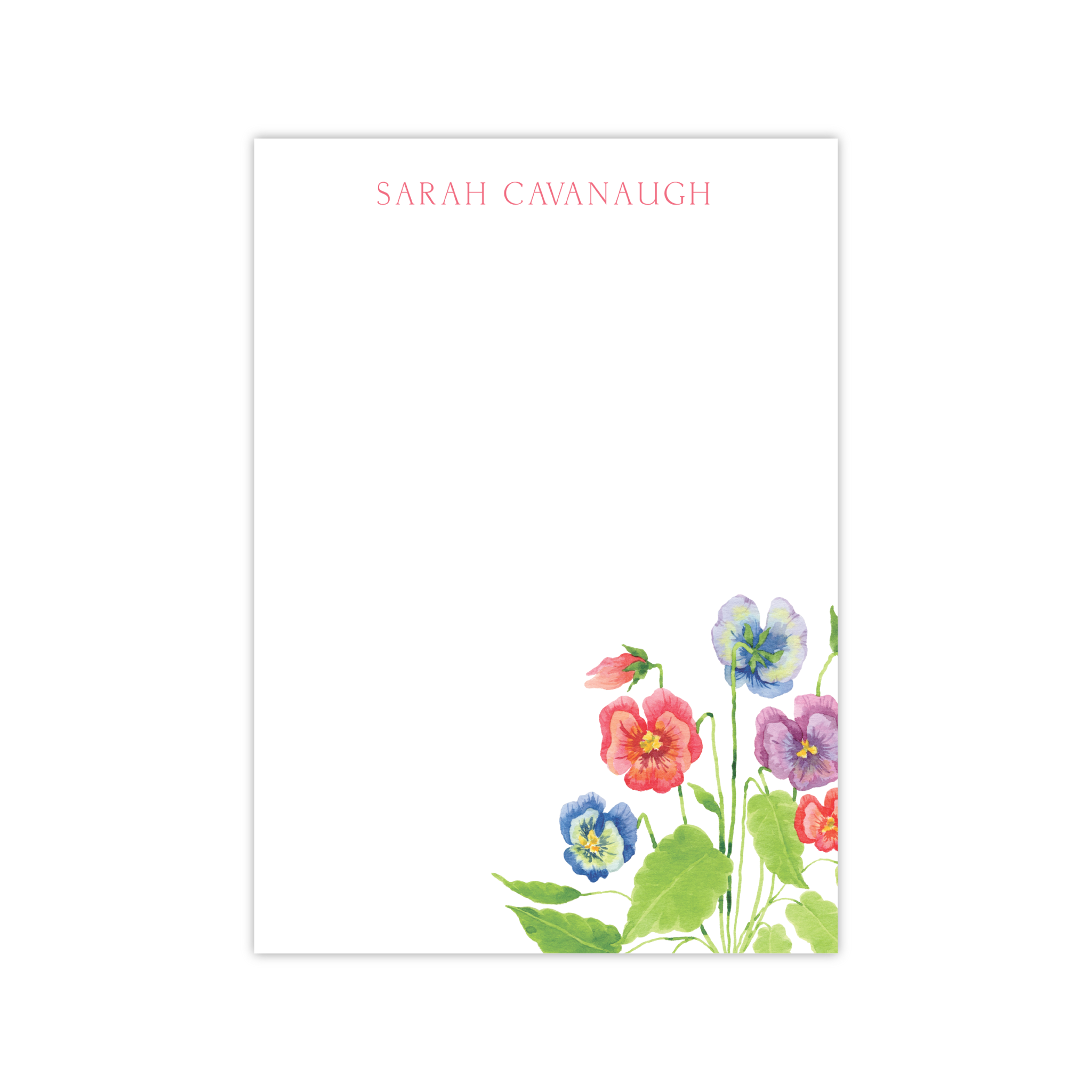 Pansies Notepads | Botanical Bouquets