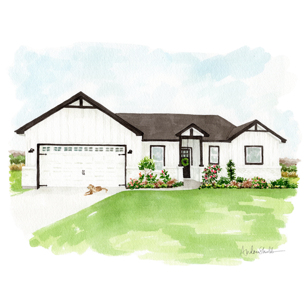 Home Portrait | Custom Illustration