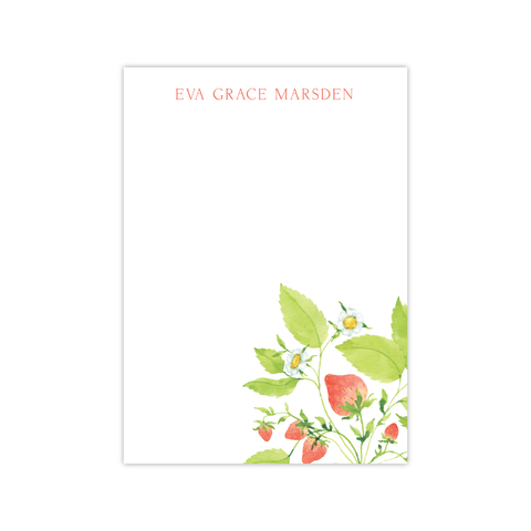 Strawberries Notepads | Botanical Bouquets