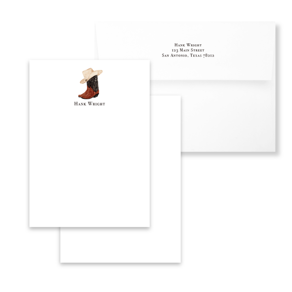 Cowboy Boots Notecards | Men's Stationery
