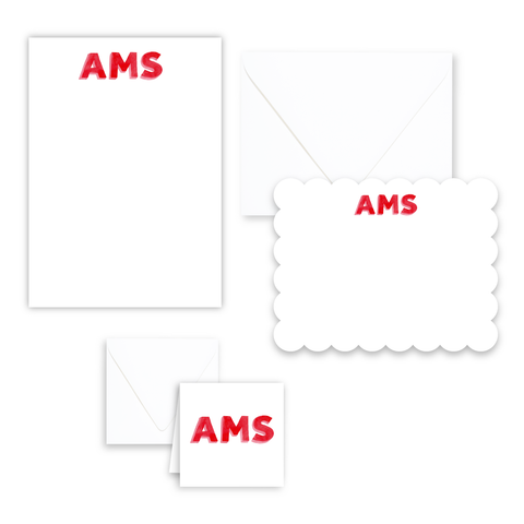 Gift Set | Hand Painted Monogram Stationery