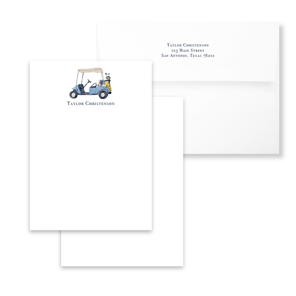 Golf Cart Notecards | Men's Stationery