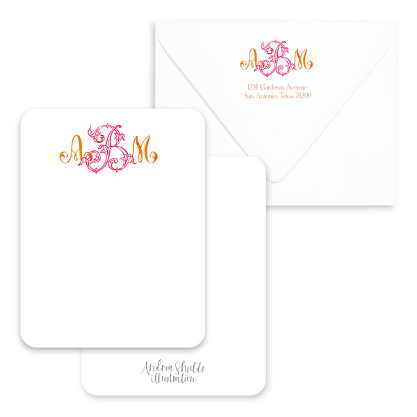Notecards | Hand Painted Monogram Stationery