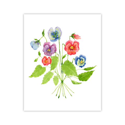 Pansies Print | Botanical Bouquets