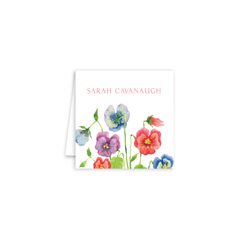 Pansies Enclosure Cards | Botanical Bouquets