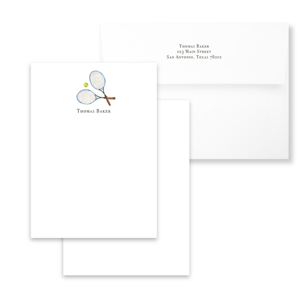 Tennis Racquets Notecards | Men's Stationery