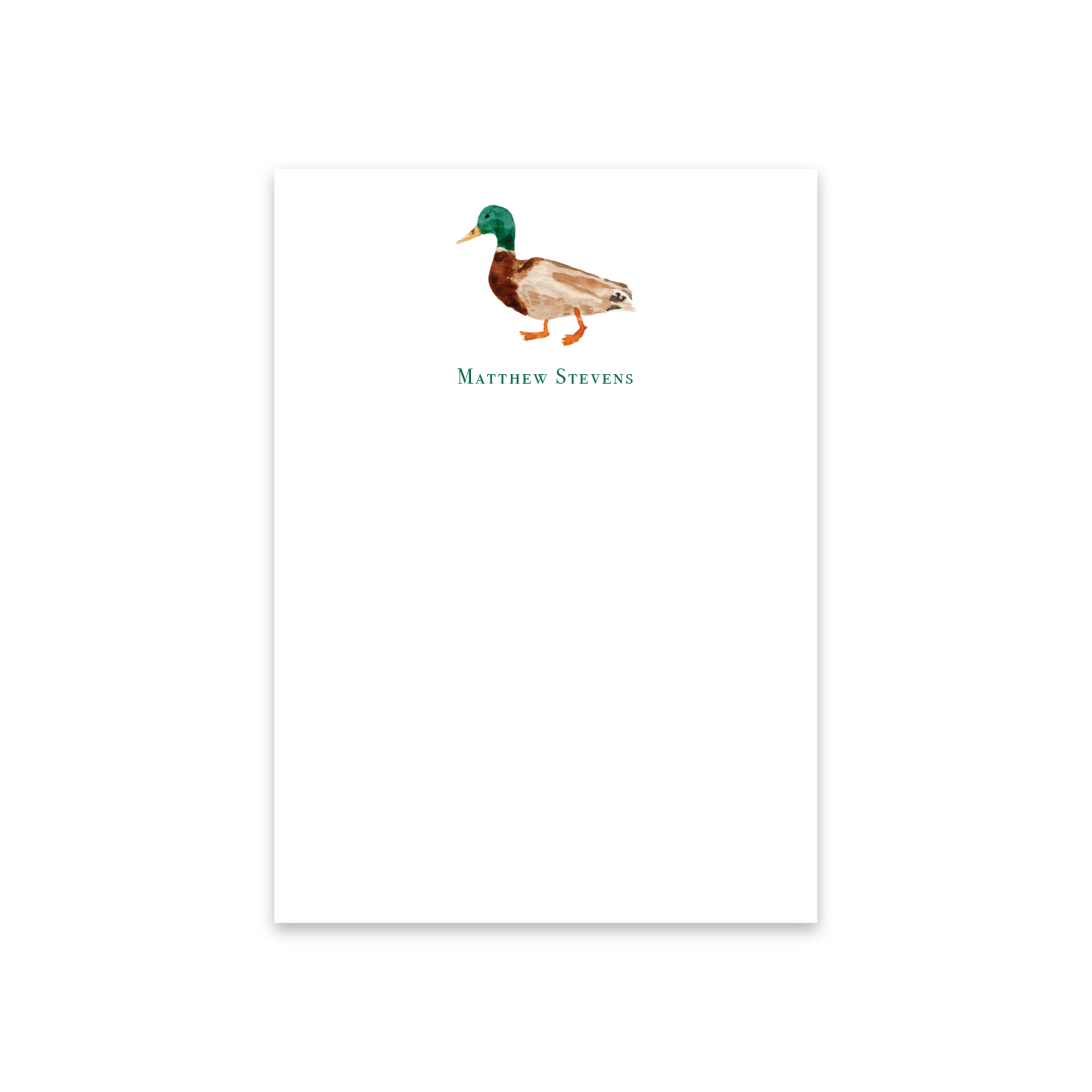 Mallard Notecards | Men's Stationery